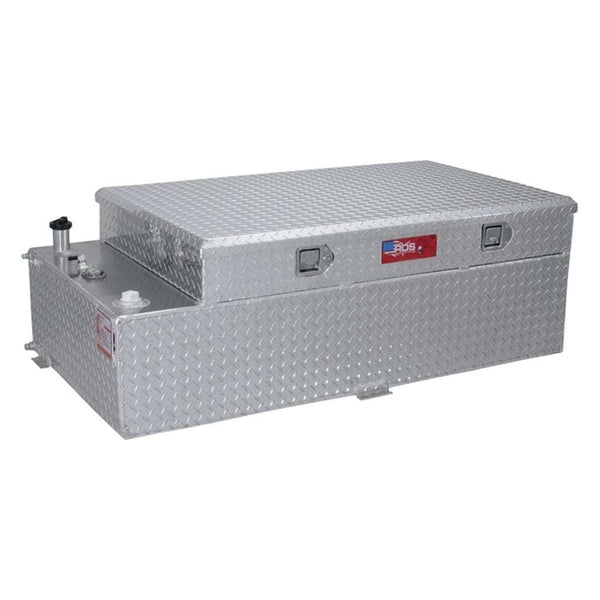 RDS 90 Gallon Transfer Tank & Toolbox Combo Bright Aluminum 55X30X19.5 Model # 72549