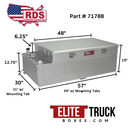 RDS 90 Gallon Transfer Tank & Toolbox Combo Bright Aluminum 57X30X19 Model