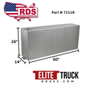 RDS 90 Gallon Vertical Transfer Tank Bright Aluminum Mill Finish 60X14X26 Model