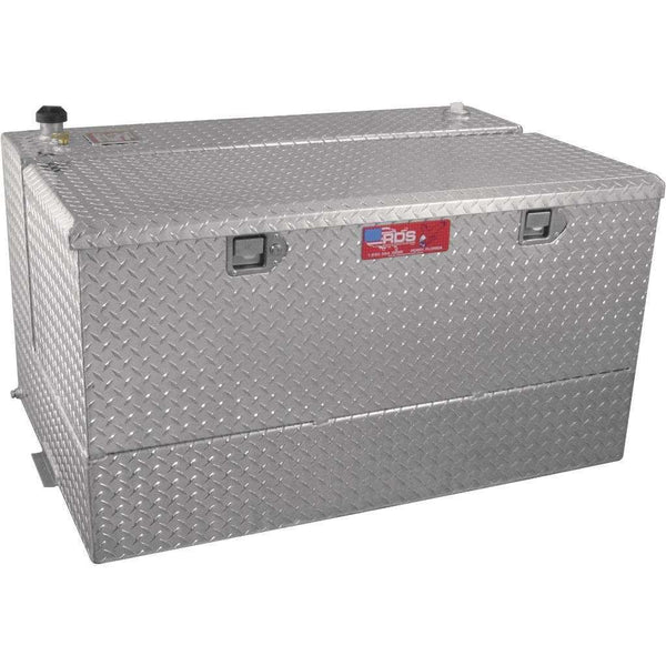 RDS 95 Gallon L Shape Transfer Tank & Toolbox Combo Bright Aluminum 48X32X26 Model # 72367