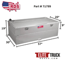 RDS 95 Gallon L Shaped Transfer Tank & Toolbox Combo Bright Aluminum 57X30X19 Model