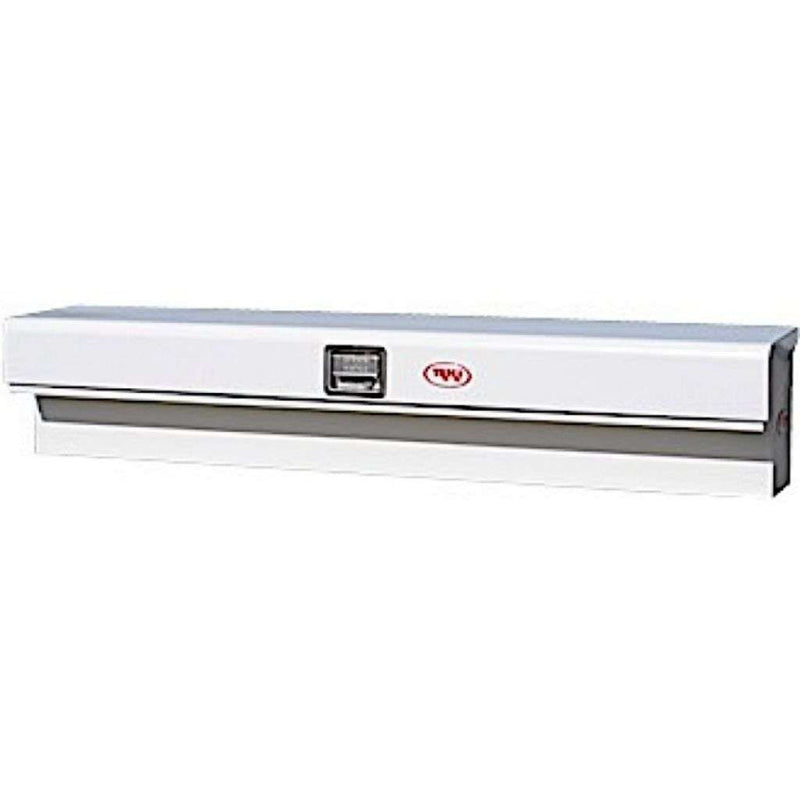 RKI Side Mount Truck Tool Box Slant Top White Steel Model 67STS