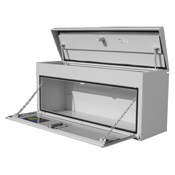 RKI Chest Box With Top Opening Lid 48x20x14 White 14 Gauge Steel Model UST48C