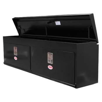 RKI Chest Box With Top Opening Lid 72x20x14 Black 14 Gauge Steel Model UST72CB