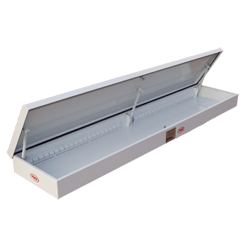 RKI Top Mount Service Body Box 96x14x7 White 14 Gauge Steel Model TC9614